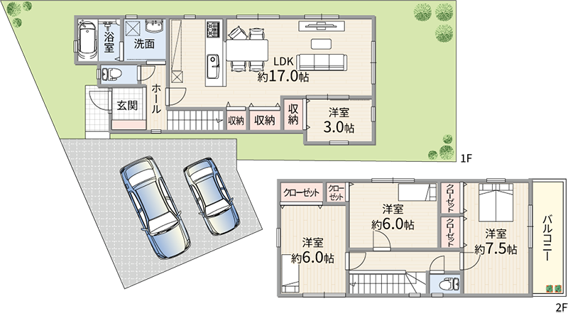 1号地 間取り図